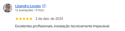 Avaliação de Lizandro Lovato no Google